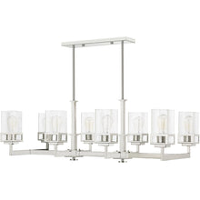 Load image into Gallery viewer, 21" Eight Light Dimmable Chandelier With Shades - Silver

