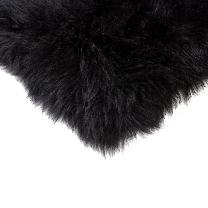 17" X 17" Sheepskin Solid Color Chair Pad - Black