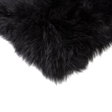 Load image into Gallery viewer, 17" X 17" Sheepskin Solid Color Chair Pad - Black
