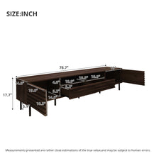 Load image into Gallery viewer, TV Stand For TVs Up To 85" With Closed Storage, Soft Closing Hinges - Walnut
