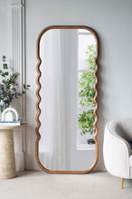 Load image into Gallery viewer, Oversized Wooden Floor Mirror With Unique Frame - Brown
