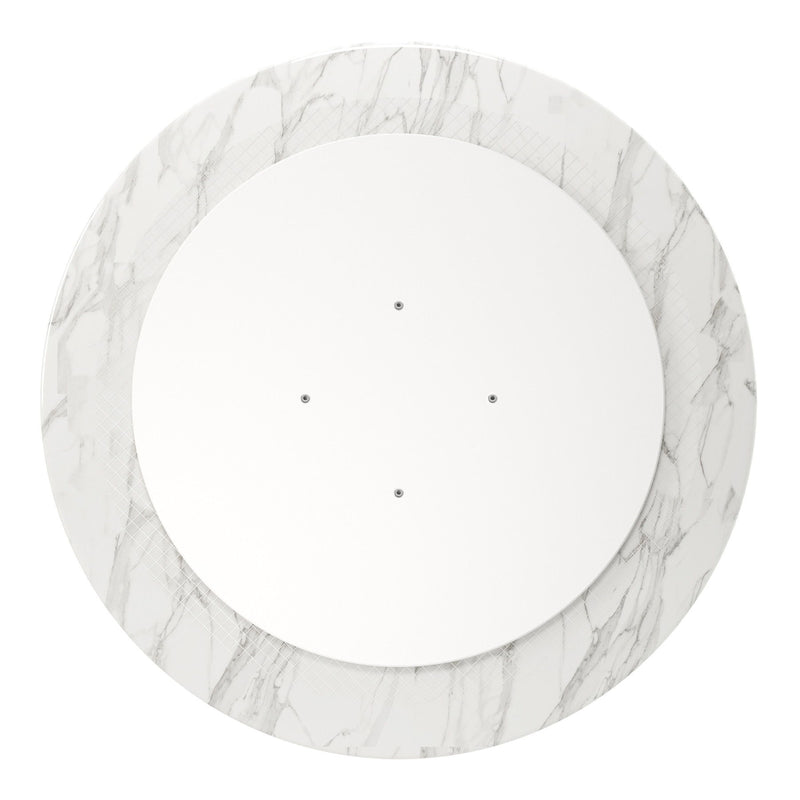 32" Marble And Metal Dining Table - Gold