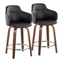 Load image into Gallery viewer, Boyne - Contemporary Fixed Height Counter Stool With Swivel With Round Footrest (Set of 2)
