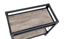 Load image into Gallery viewer, 32" Rolling Table With Storage - Black / Natural
