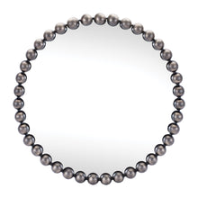 Load image into Gallery viewer, 24" Iron Beaded Round Accent Mirror - Dark Gray
