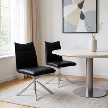 Load image into Gallery viewer, Tufted And Upholstered Faux Leather Dining Parsons Chairs (Set of 2) - Black
