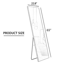 Load image into Gallery viewer, Aluminum Frame Minimalist Mirror, Bathroom Bedroom Wall Mirror, Elevating Contemporary Interiors, Can Be Wall Mounted Or Opened As A Standing Mirror - Black
