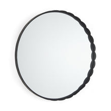 Load image into Gallery viewer, 30" Metal Scalloped Framed Accent Mirror - Black
