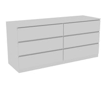 Load image into Gallery viewer, Six Drawer Double Dresser Wooden - White
