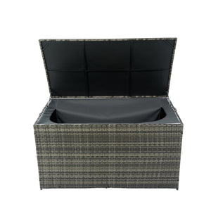 Outdoor Storage Box, 200 Gallon Wicker Patio Deck Boxes with Lid, Outdoor Cushion Storage for Kids Toys, Pillows, Towel