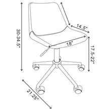 Load image into Gallery viewer, Ralston - Upholstered Adjustable Office Desk Chair With Ergonomic Design - Brown
