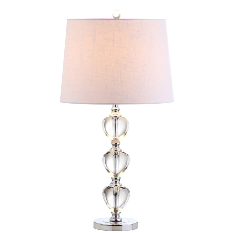Globe Table Lamp With Drum Shade - Clear