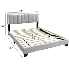 Load image into Gallery viewer, Bed With Channel Tufting And Built In LED Headboard
