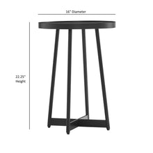 Load image into Gallery viewer, Ranlo - Round Accent Table With Geometric Legs - Black
