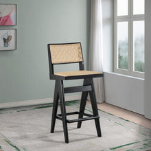 Load image into Gallery viewer, Keira - Bar Stool (Set of 2) - Black / Rattan
