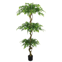 Load image into Gallery viewer, Artificial Ficus Tree With Pot For Home Decor Indoor Plant - Green
