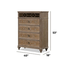 Load image into Gallery viewer, 1 Piece Chest, Back Dovetail Drawers, Bedroom Furniture - Oak / Rustic
