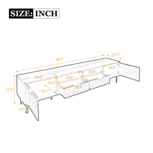 Load image into Gallery viewer, TV Stand For TVs Up To 85" With Closed Storage, Soft Closing Hinges, Living Room Entertainment Center - Walnut
