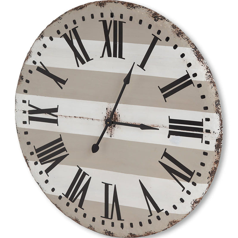 Analog Round Wall Clock - Gray / White
