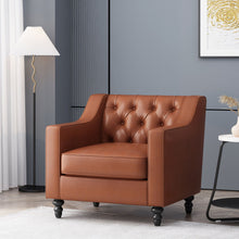 Load image into Gallery viewer, Contemporary Club Chair With Button Tufting And Birch Wood Legs
