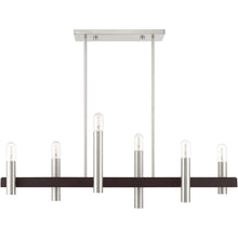 Load image into Gallery viewer, 24" Six-Light Dimmable Chandelier With Shades - Bronze
