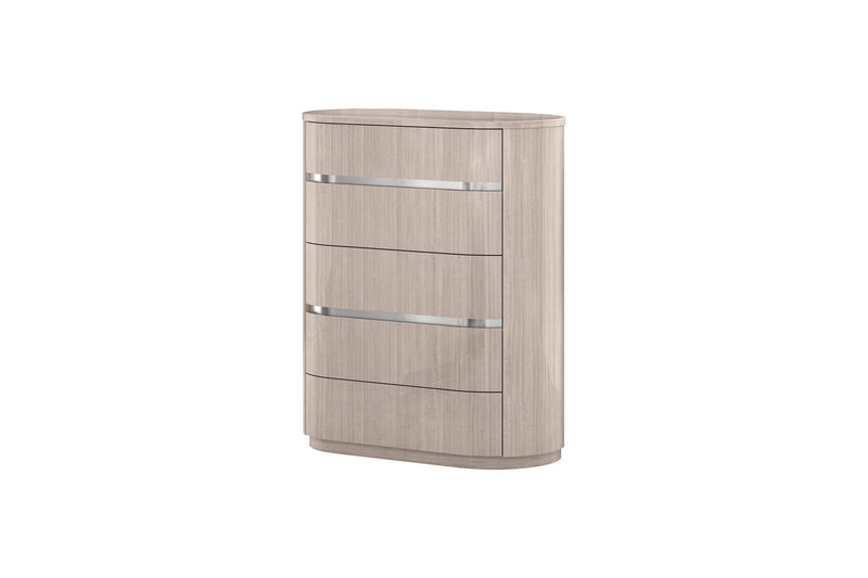 40" Wood Four Drawer Gentlemens Chest - Beige
