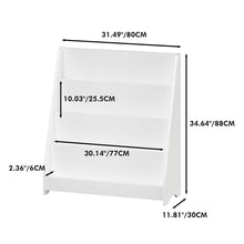 Load image into Gallery viewer, 4 Tier Bookshelf, Toddler Book Display Shelves

