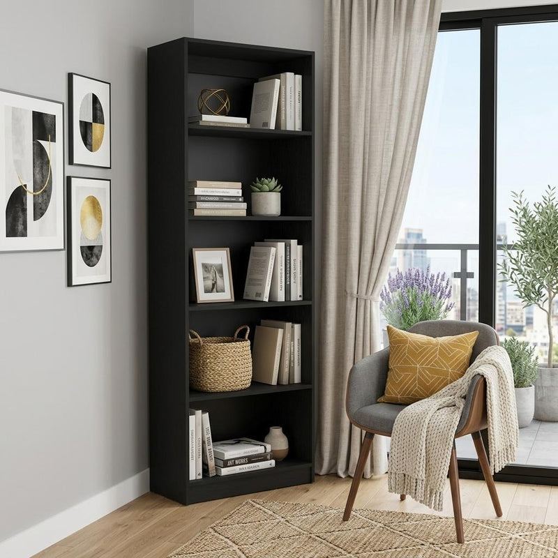 Five Tier Bookcase (737969) - Black