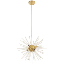 Load image into Gallery viewer, 25'' Six Light Dimmable Chandelier With Shades - Brass
