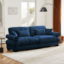 Load image into Gallery viewer, Modern Oversize Sofa With Cloud Like Comfort, Featuring Waist And Throw Pillows
