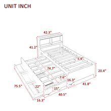 Load image into Gallery viewer, Twin Bed with Twin Trundle,Drawers,Grey
