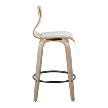 Load image into Gallery viewer, Folia - Contemporary Fixed Height Counter Stool With Swivel With Round Footrest (Set of 2) - Light Gray
