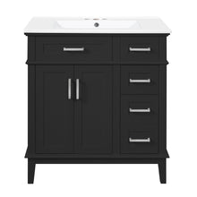Load image into Gallery viewer, Modern Bathroom Vanity With Sink, Storage Cabinet, Soft Close Doors, Deep &amp; Standard Drawers
