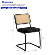 Load image into Gallery viewer, Rattan Side Accent Dining Chairs With Painted Legs (Set of 2)

