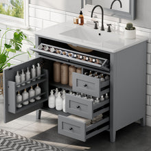 Load image into Gallery viewer, Bathroom Vanity With Sink, Cabinet With 3 Drawers And Adjustable Shelf
