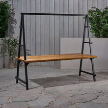 Load image into Gallery viewer, Huckleberry - Acacia Wood Outdoor Dining Table With Plant Hanger - Teak
