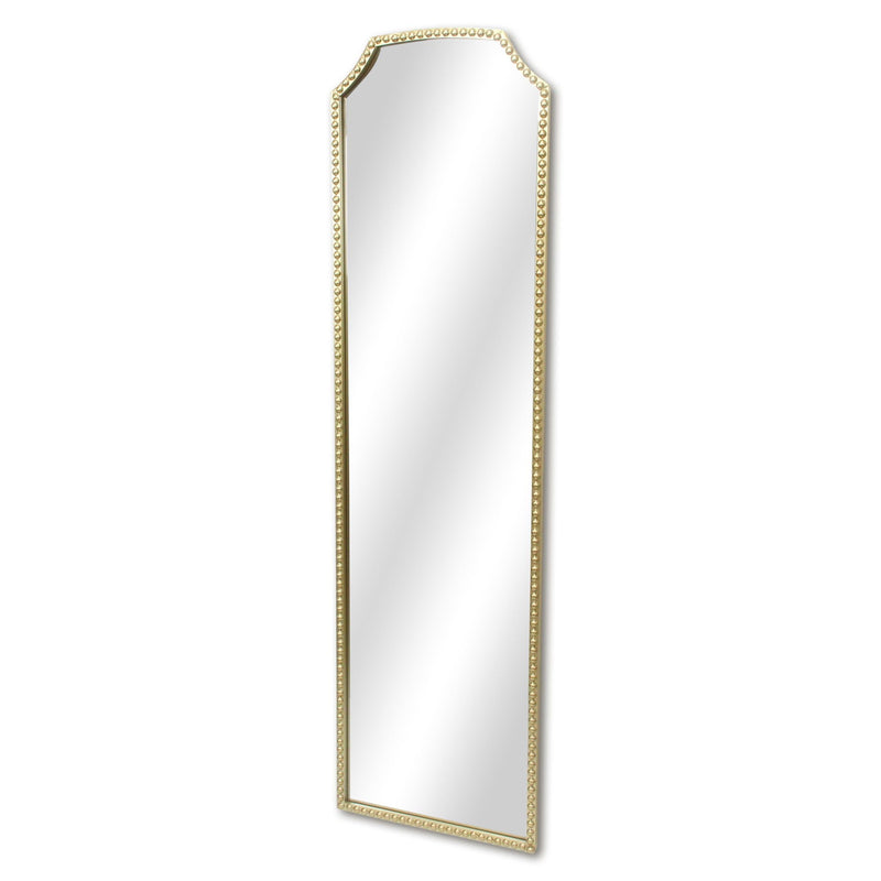 64" Metal Beaded Arch Full Length Hanging Mirror - Gold