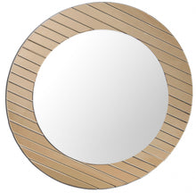 Load image into Gallery viewer, 35" Round Glass Framed Accent Mirror - Gold
