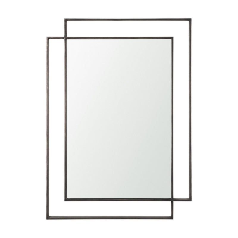43" Metal Double Frame Accent Mirror - Gray