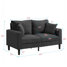 Load image into Gallery viewer, Modern Upholstered Loveseat Sofa, High Resilience
