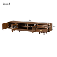 Load image into Gallery viewer, Modern TV Stand With Fluted Glass Doors &amp; 2 Drawers
