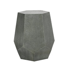Load image into Gallery viewer, Iron Hexagonal Pedestal End Table - Silver
