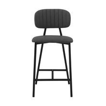 Load image into Gallery viewer, 37" Low Back Counter Height Bar Chair - Gray / Black
