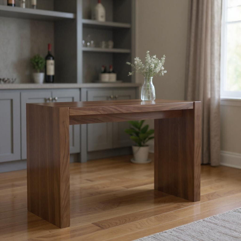 60" Wood Recgular Bar Table - Brown