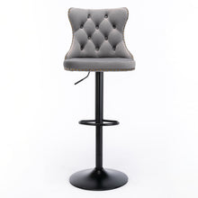 Load image into Gallery viewer, Swivel Barstools Adjusatble Seat Height, Modern Upholstered Bar Stools With Backs Comfortable Tufted For Home Pub And Kitchen Island (Set of 2)
