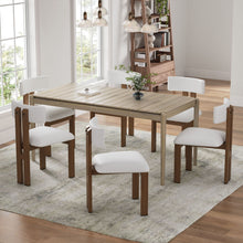 Load image into Gallery viewer, Modern 7 Piece Dining Set With Upholstered Armless Chairs And Dining Table
