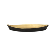 Load image into Gallery viewer, 10" Cast Iron Oval Boat Shaped Tray - Black / Gold
