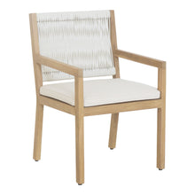 Load image into Gallery viewer, Upholstered Faux Leather Dining Arm Chair - Natural
