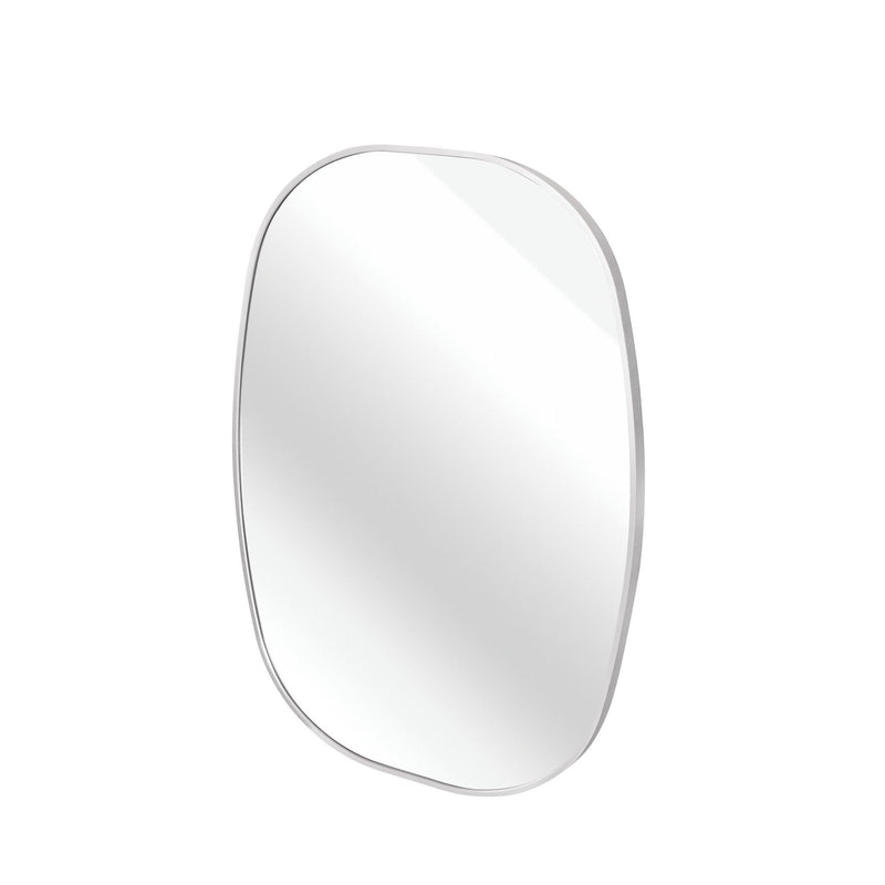 Aluminum Oval Framed Bathroom Vanity Mirror (756120) - Silver