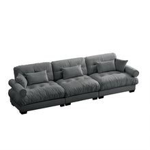 Load image into Gallery viewer, Modern Oversize Sofa With Cloud Like Comfort, Featuring Waist And Throw Pillows
